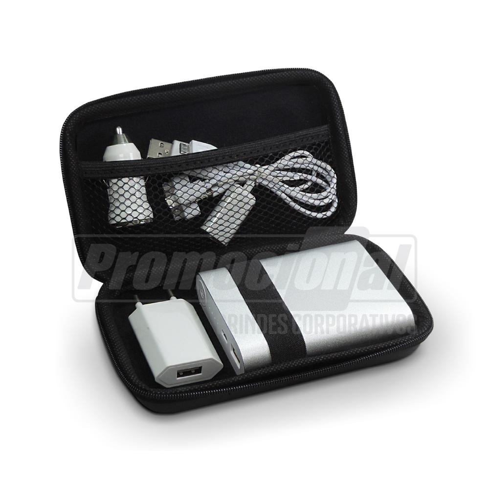 Kit Carregador personalizado PRATA- PRC1070-PRA